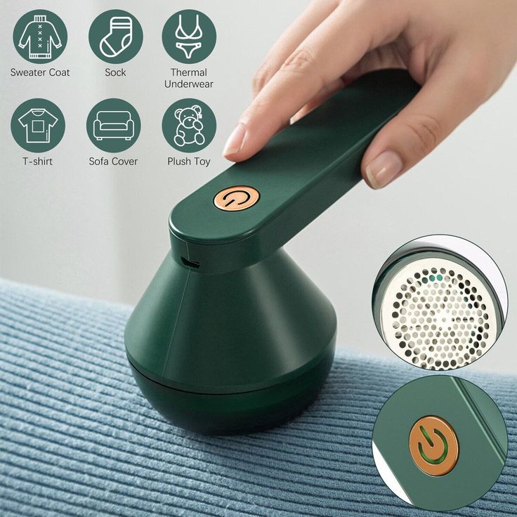 Electric Lint Remover & Fabric Shaver – Rechargeable Portable Clothes Fuzz Remover, Handheld Garment De-Piller for Sweaters,