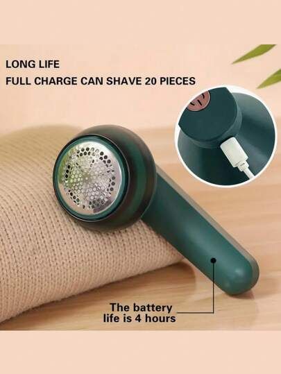 Electric Lint Remover & Fabric Shaver – Rechargeable Portable Clothes Fuzz Remover, Handheld Garment De-Piller for Sweaters,