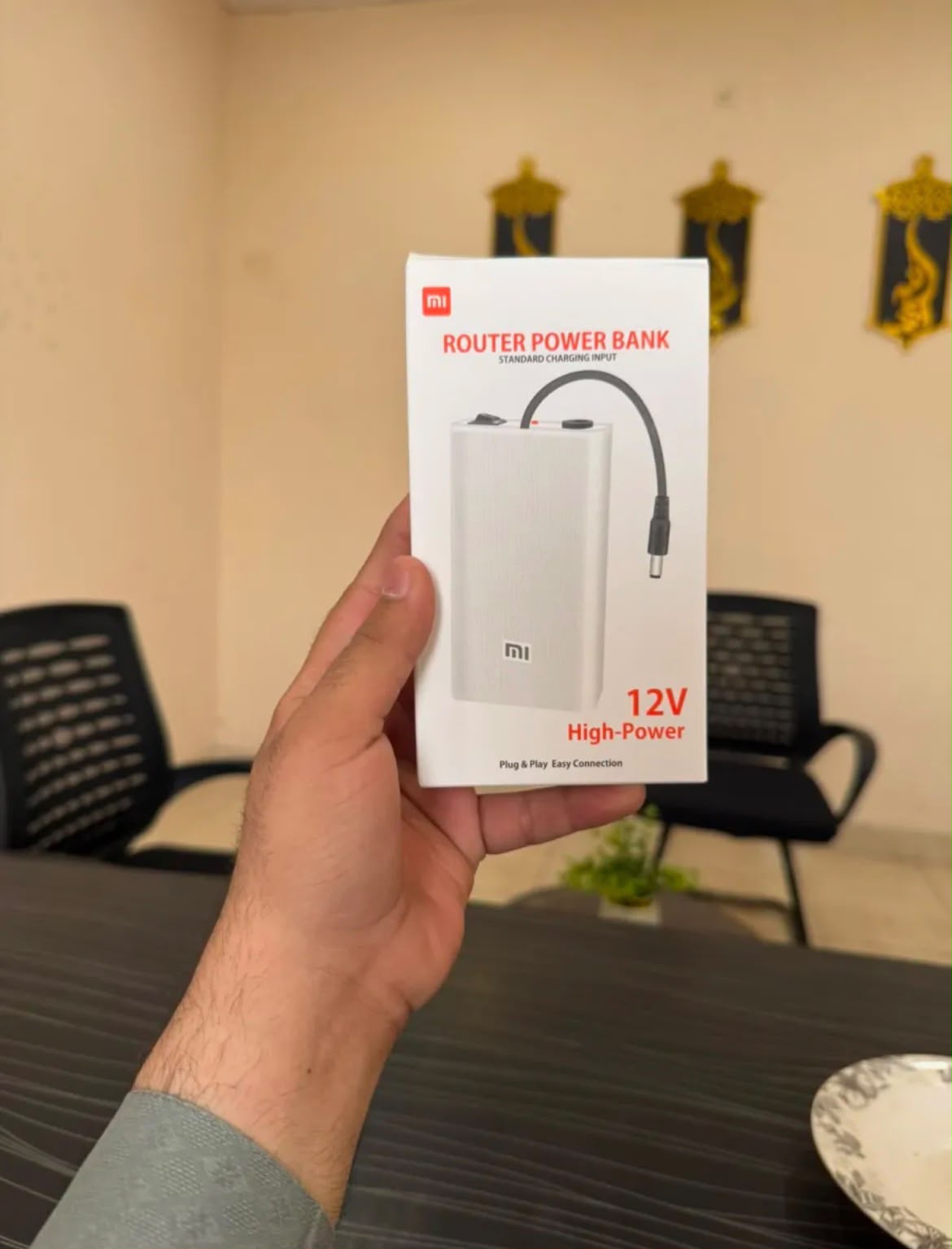 12v Power Bank with Free 12 volt 2 amp Adapter charger UPS Power Backup Bettry BackUp, For internet Router 200000amh