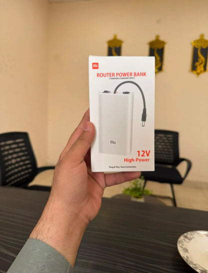 12v Power Bank with Free 12 volt 2 amp Adapter charger UPS Power Backup Bettry BackUp, For internet Router 200000amh