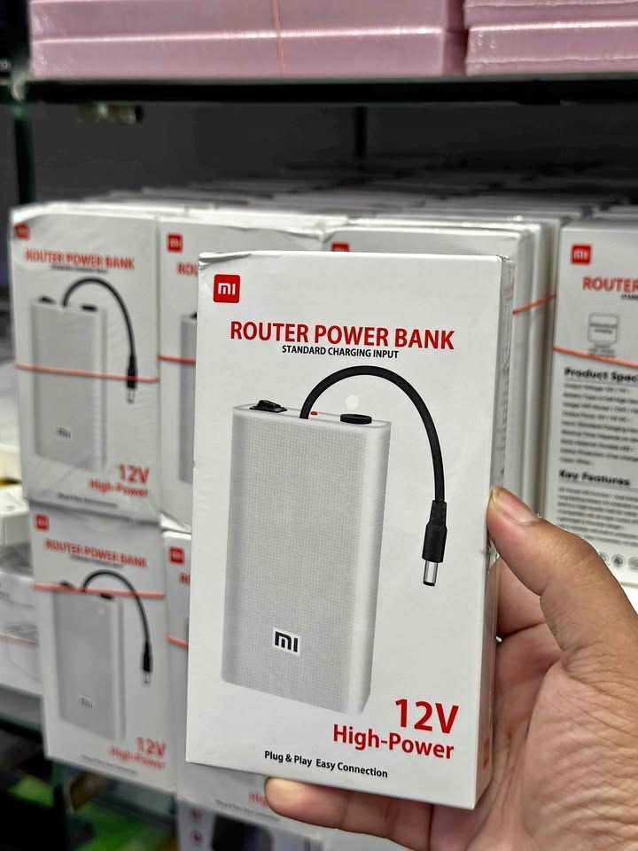 12v Power Bank with Free 12 volt 2 amp Adapter charger UPS Power Backup Bettry BackUp, For internet Router 200000amh
